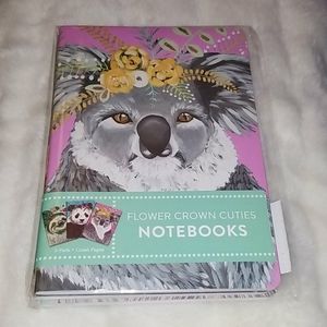 Flower crown cuties sloth notebook set